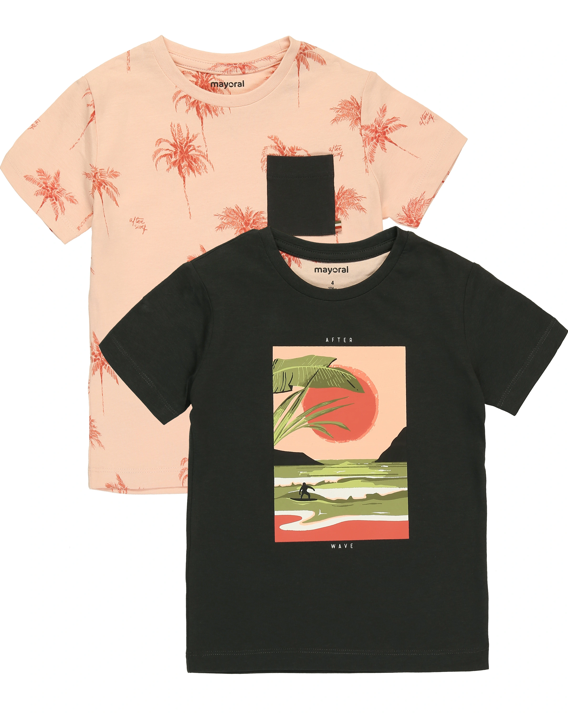 T-Shirt PALMS 2er Set in dusty pink