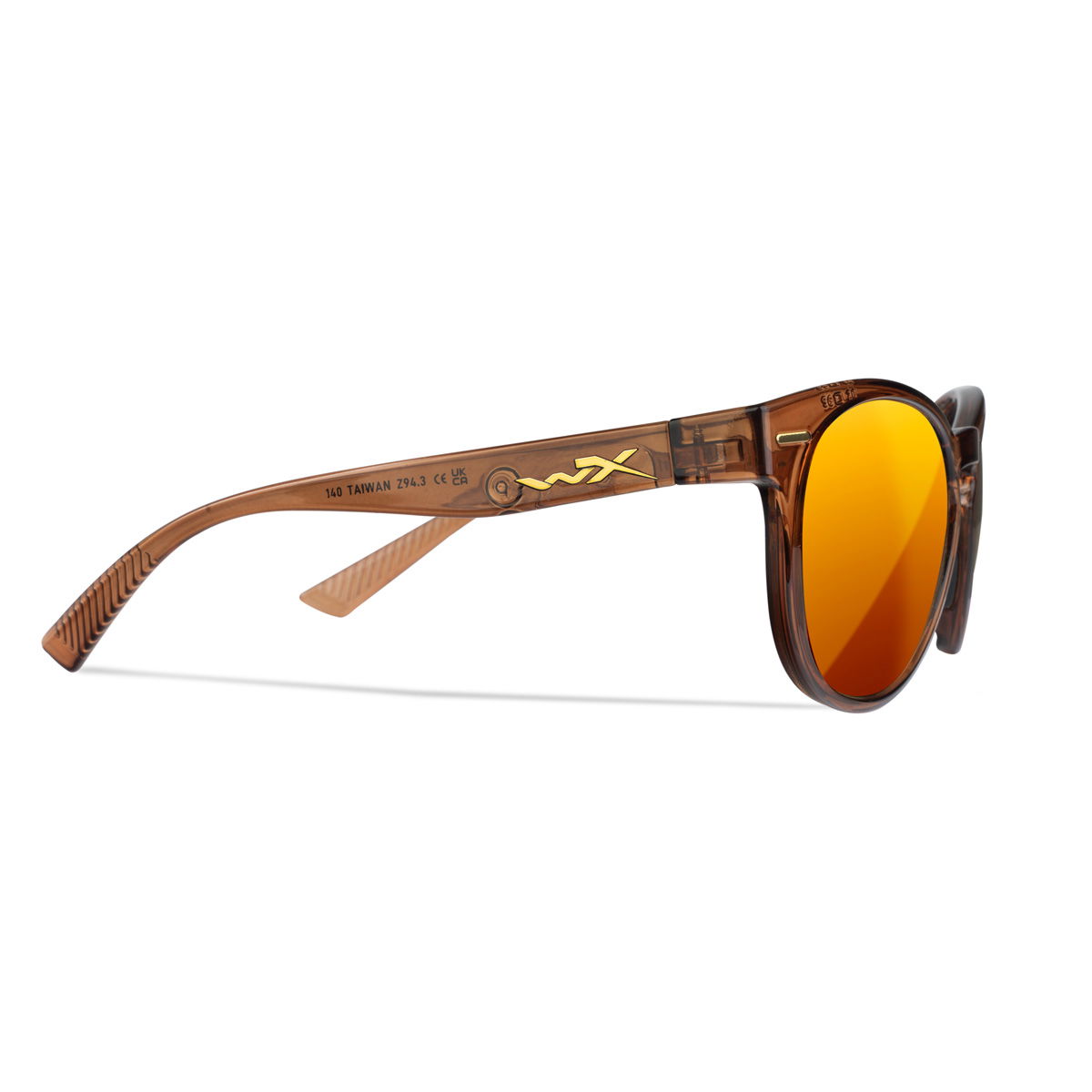 Wiley X Covert Solbrille, Captivate Polaroid Glas, Transparent Brun Stel, dame - Spejder Sport