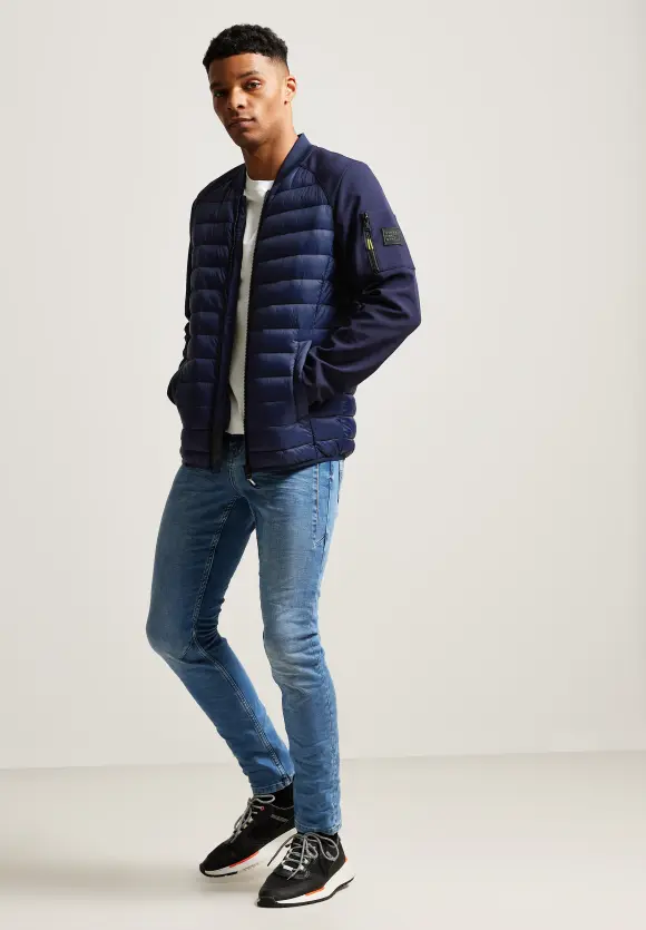 Leichter Blouson mit Stepp - navy blue