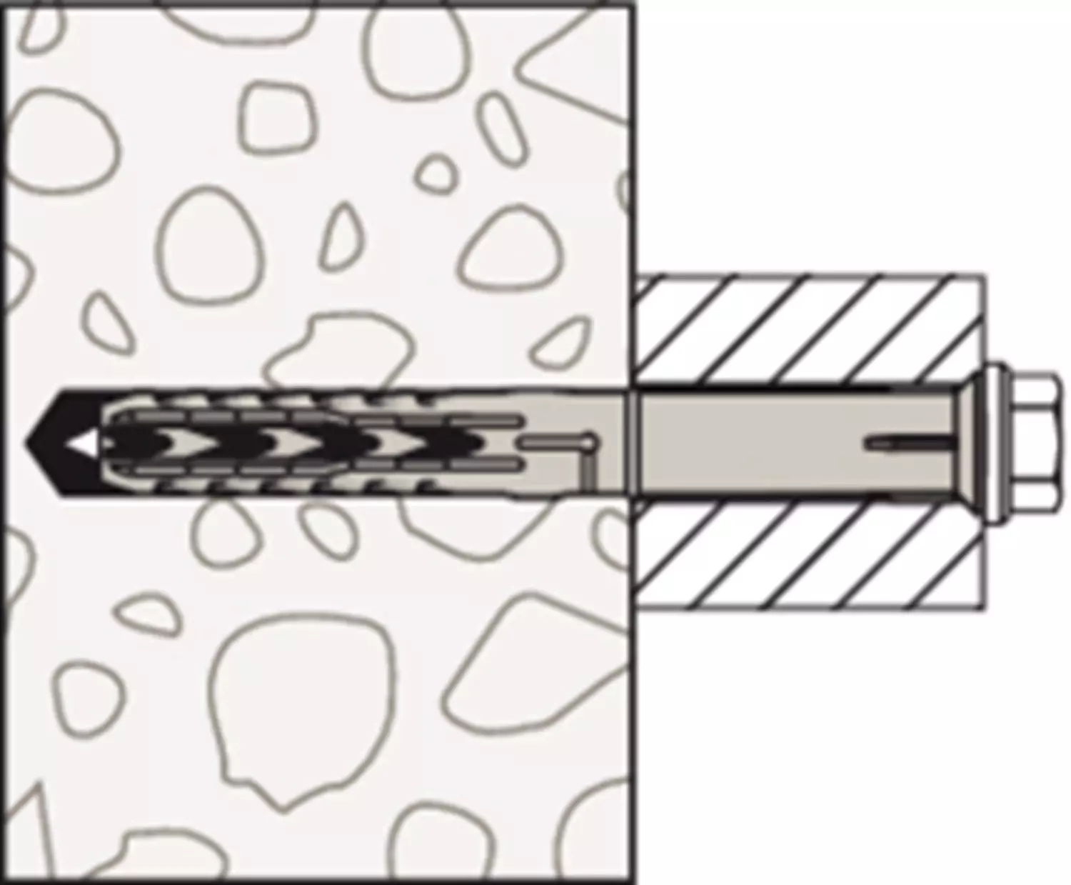 Fischer 46336 Constructie-/kozijnplug SXR 10 x 200 FUS - T40/SW13 - zeskant schroef - verzinkt staal (50st)