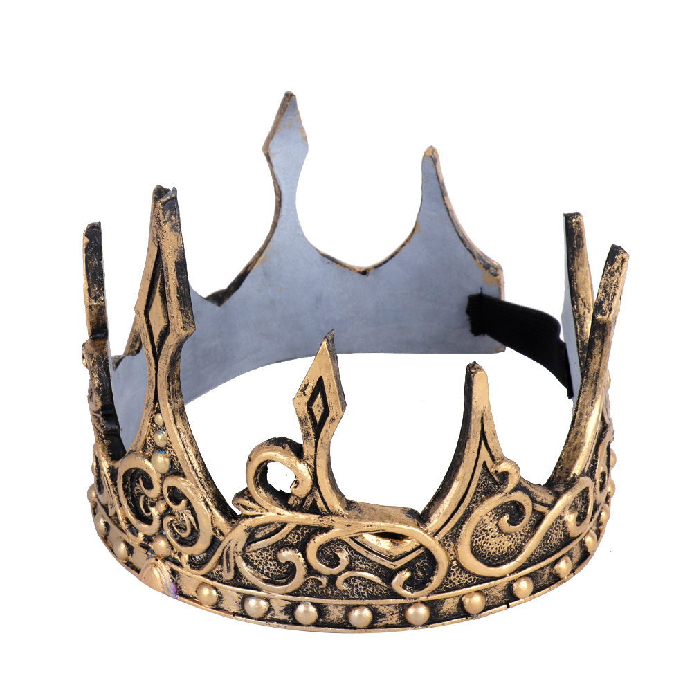 Schaumstoff Krone Fasnachts König Kostüm Zubehör Motto Party Accessoire Halloween Foto Requisite - Gold