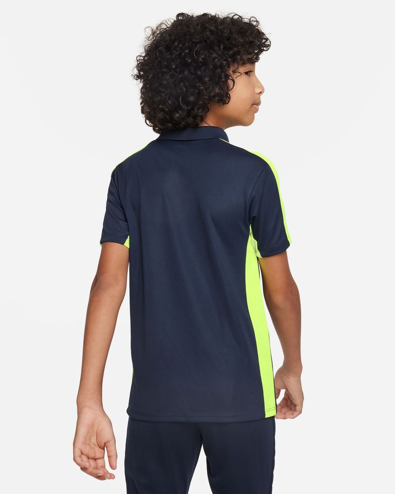 Polo Nike Academy 23 Bleu Marine & Jaune Fluo pour enfant
