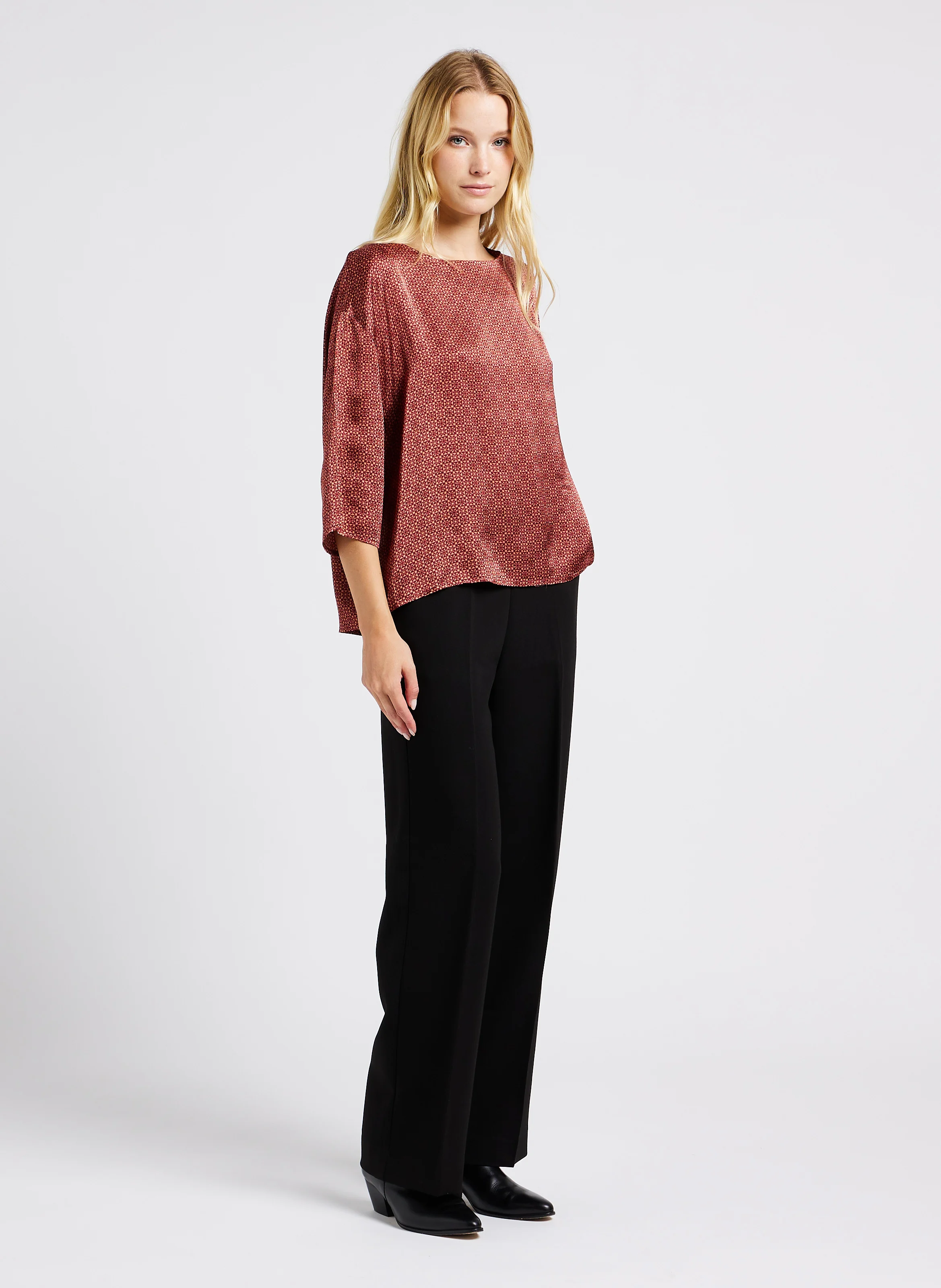 LOGAN - Pantalon droit taille haute | Noir