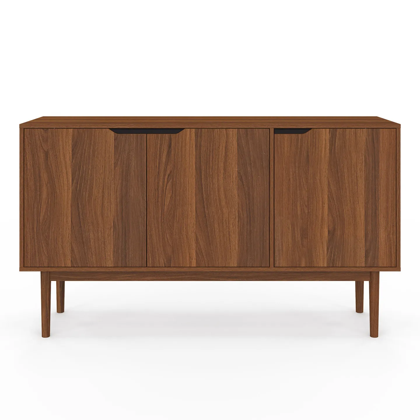 Buffet vintage 140 cm VIGGO 3 portes effet noyer