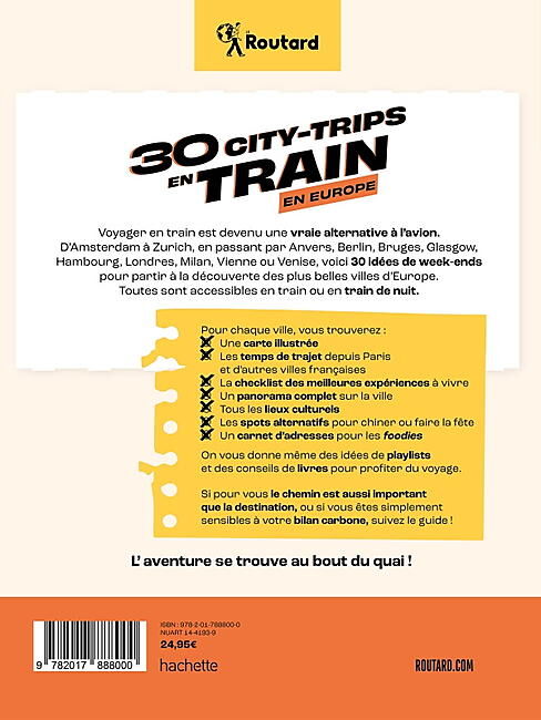 HACHETTE - 30 CITYTRIPS EN TRAIN EN EUROPE