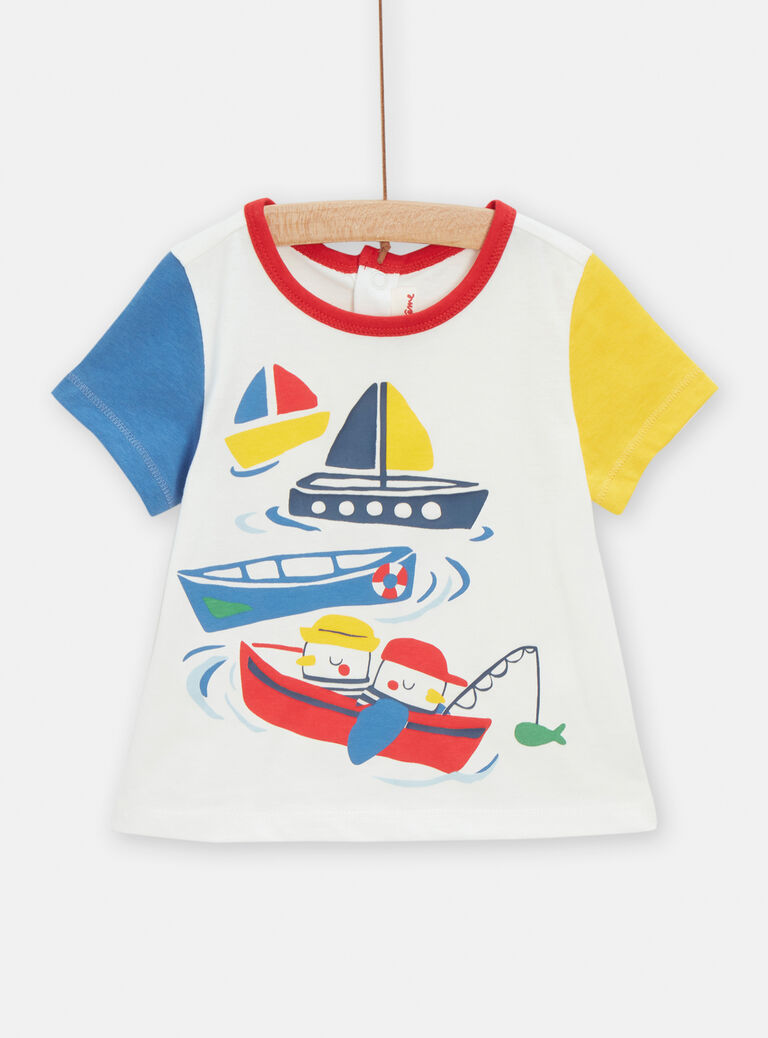 T-shirt à animation bateau pour bébé garçon