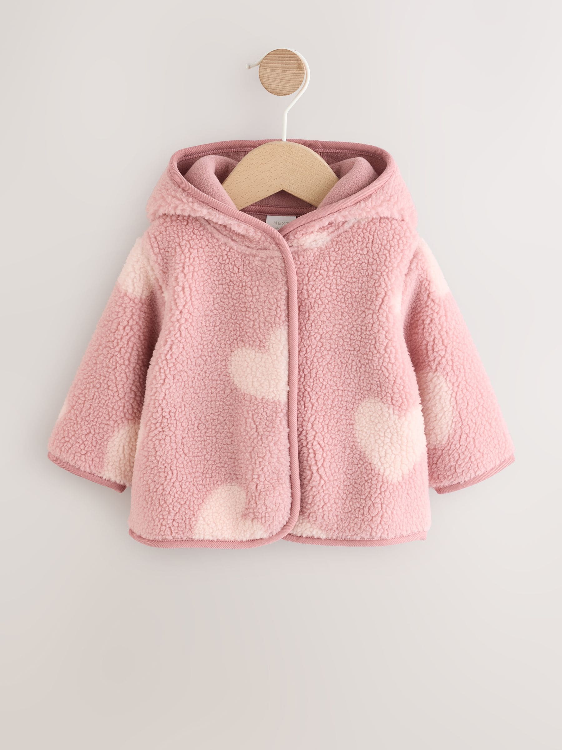Roze ton-sur-ton hartprint - Borg Baby Jack (0mnd -2jr)