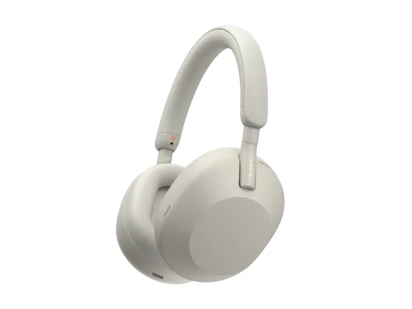[OUTLET] - Sony WH-1000XM5 - Hovedtelefoner med mik. - fuld størrelse - Bluetooth - trådløs, kablet - aktiv støjfjerning - 3,5 mm jackstik - sølv