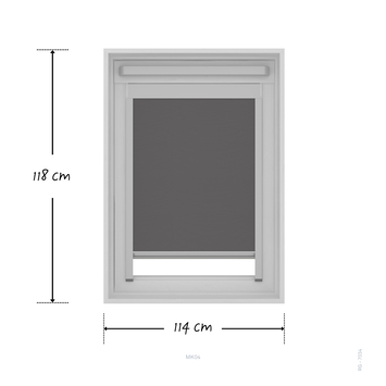 KARWEI dakraam rolgordijn verduisterend antraciet (kleurnr. 7034) t.b.v.VELUX® dakraam SK06
