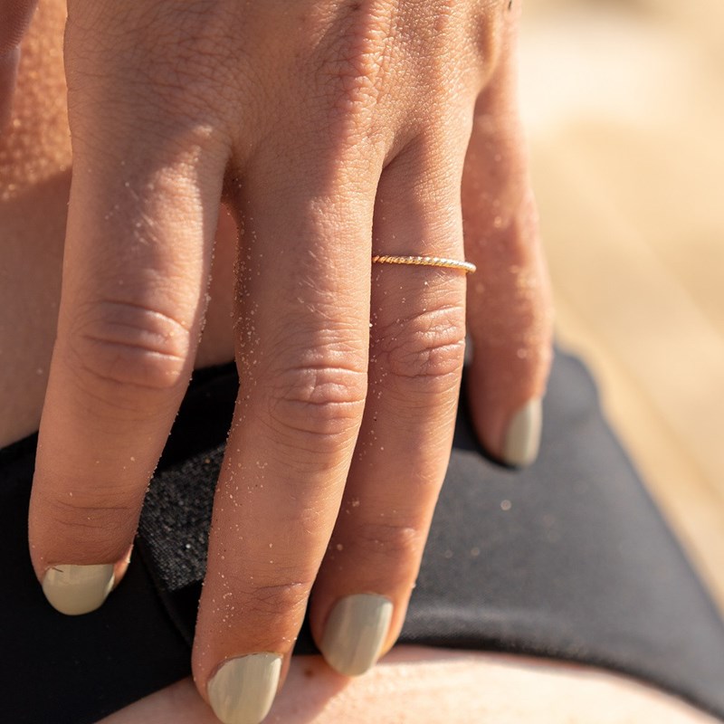 Bague Très Fine Tendance Plaqué Or