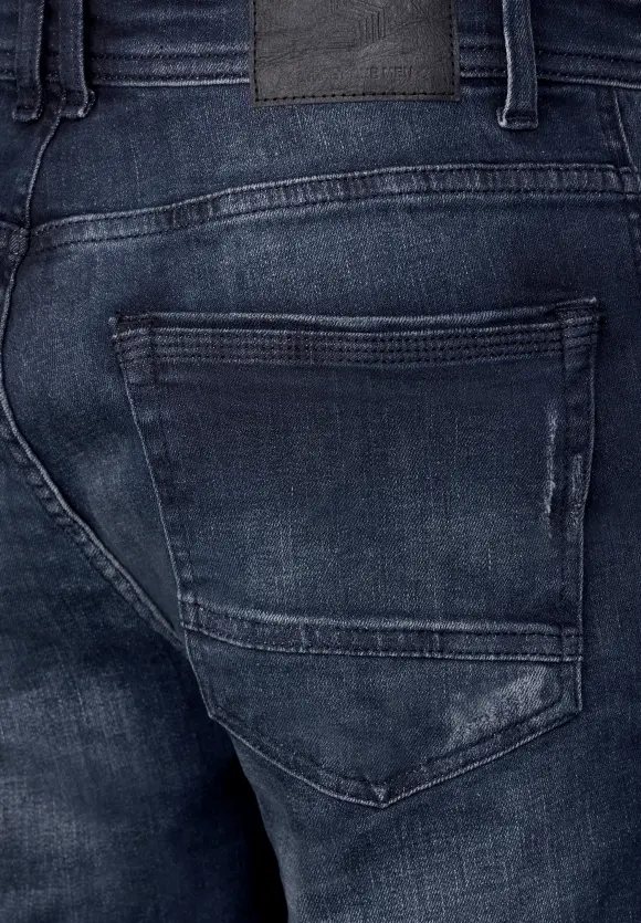 Slim Fit Jeans - dark blue random wash