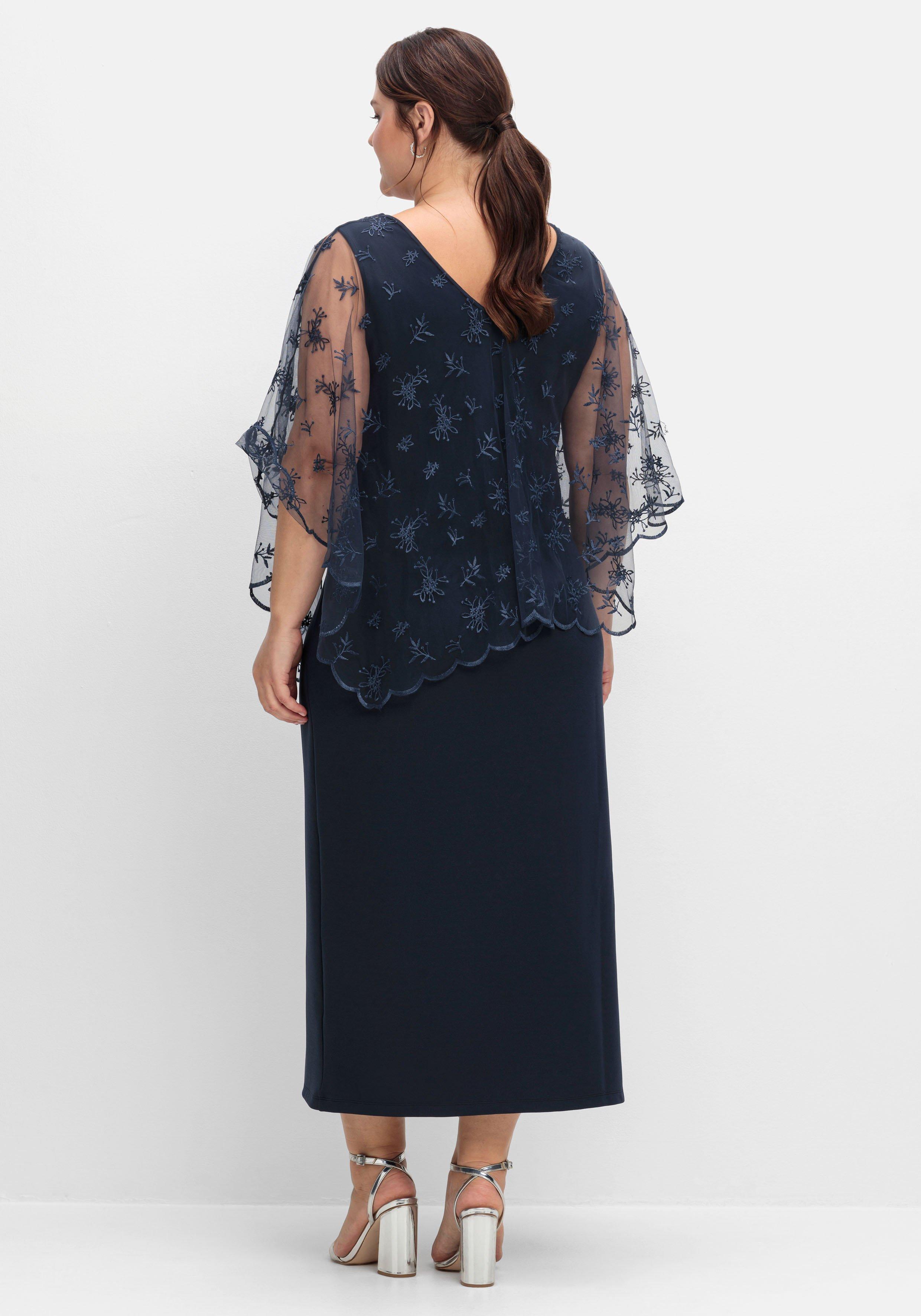 Abendkleid im Lagenlook, mit Mesh und Spitze