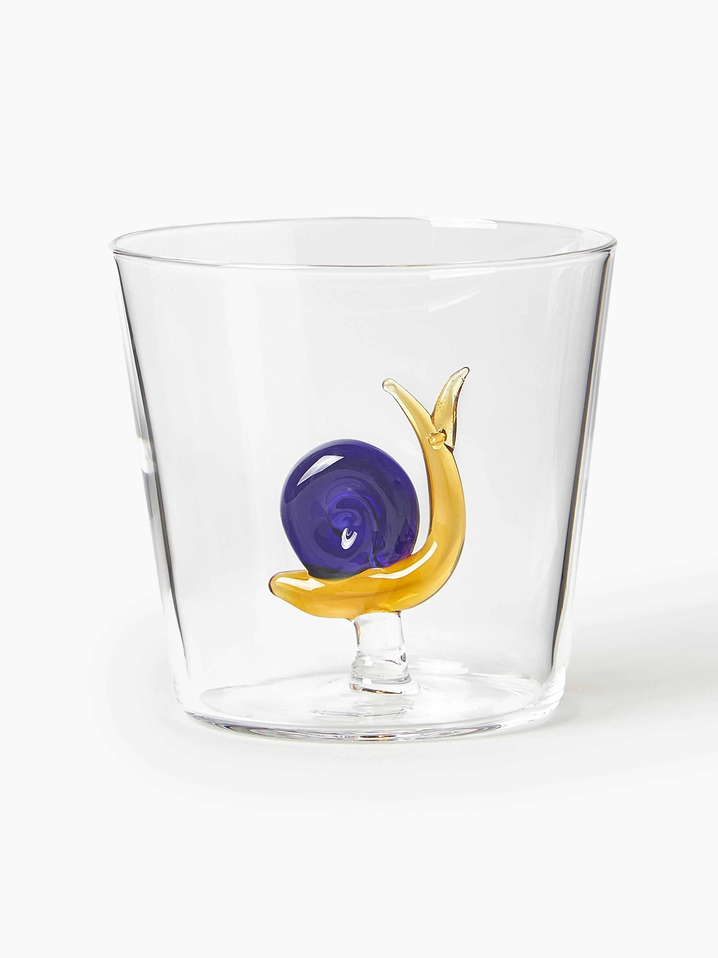 Handgemaakte waterglazen Animal Farm van borosilicaatglas, 6 stuks
