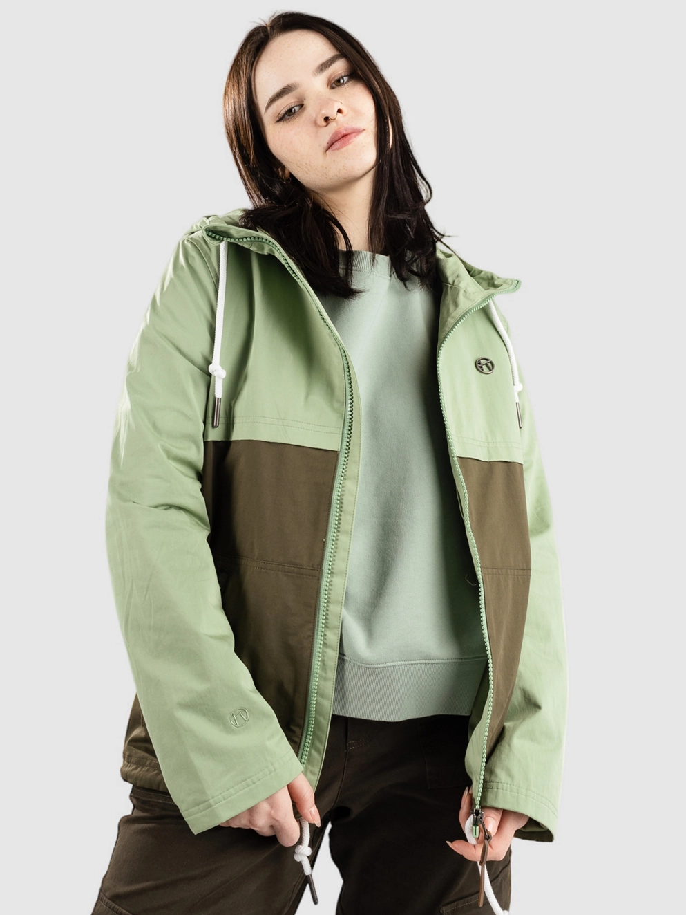 Kazane Naline Jacket aspen green/grape leaf