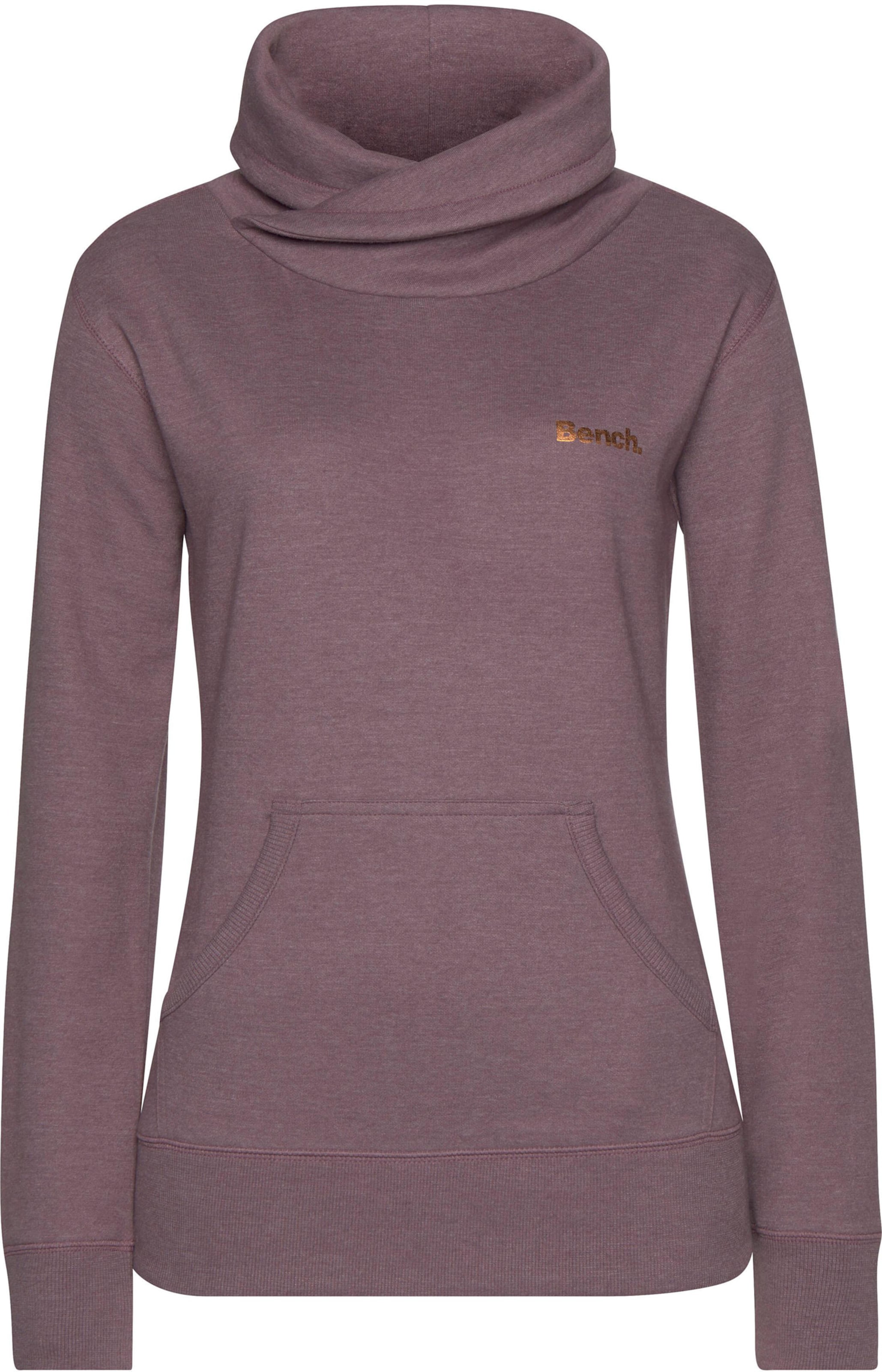Longsweatshirt in mauve-meliert
