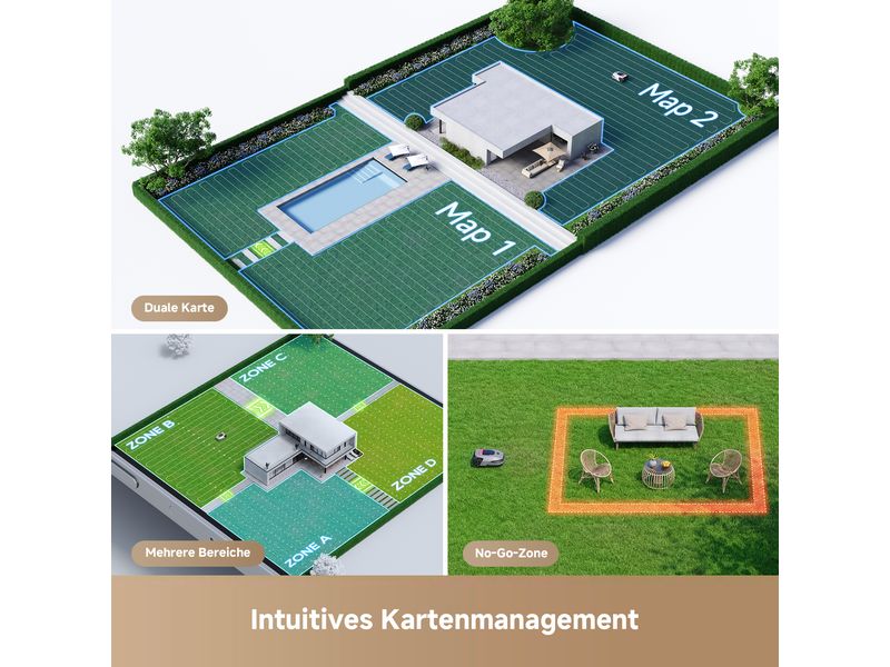 Dreame Mähroboter A1 Pro 2000 m² Roboterrasenmäher für Rasenflächen bis zu 2000 m²