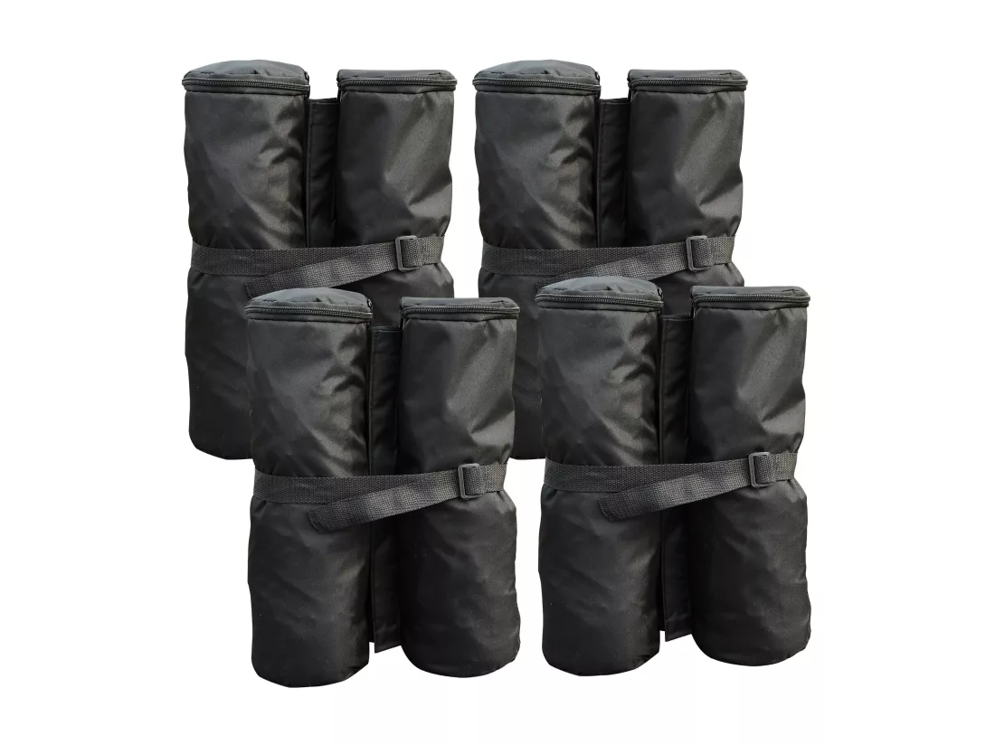 Lot 4 sacs de lestage de fixation pour tonnelle parasol pavillon volume max. 15kg noir