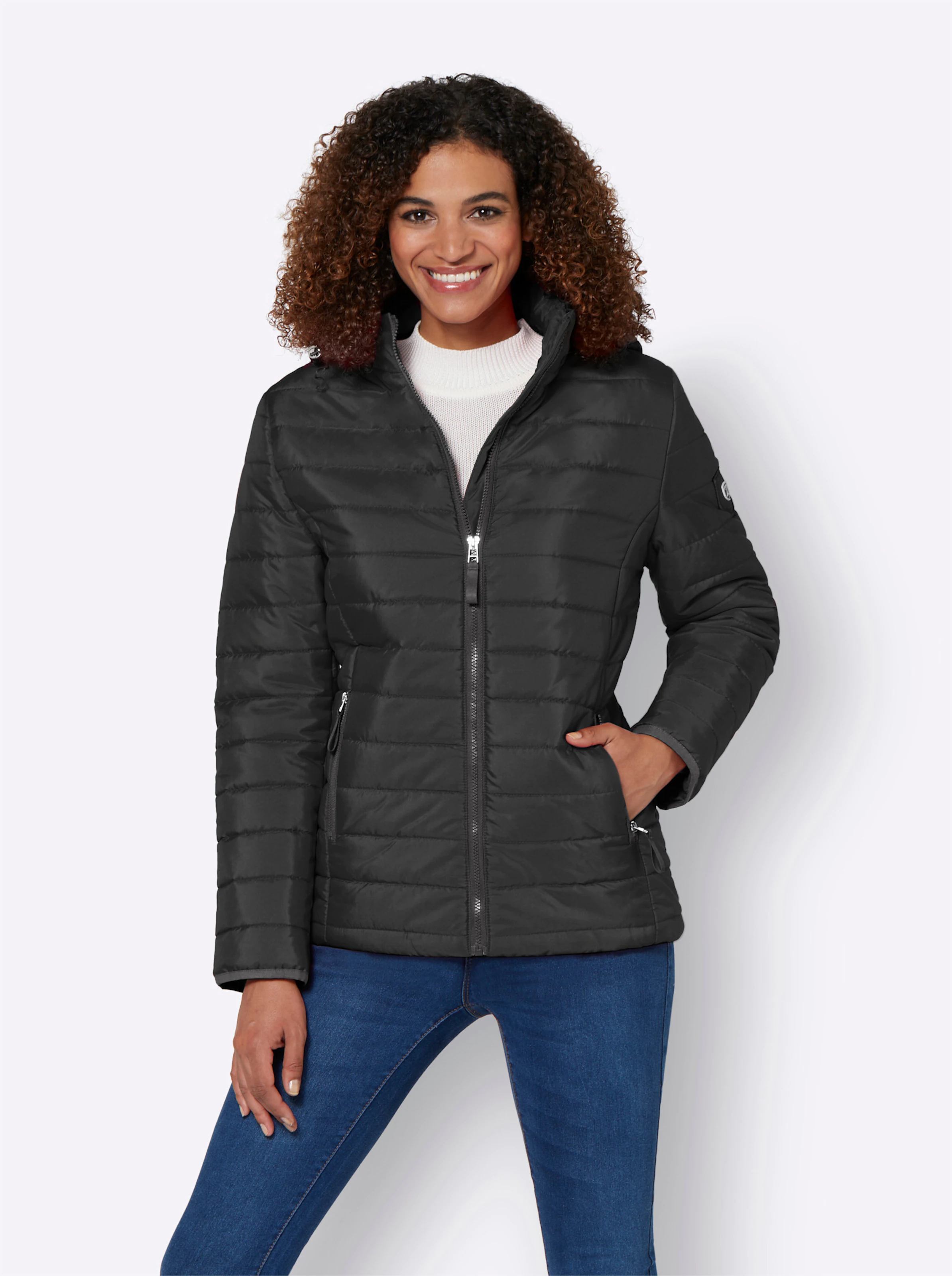 Steppjacke in schwarz
