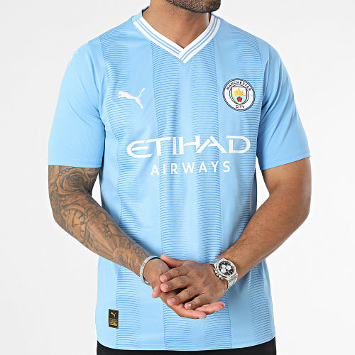 Maillot De Foot Manchester City 770438 Bleu Clair