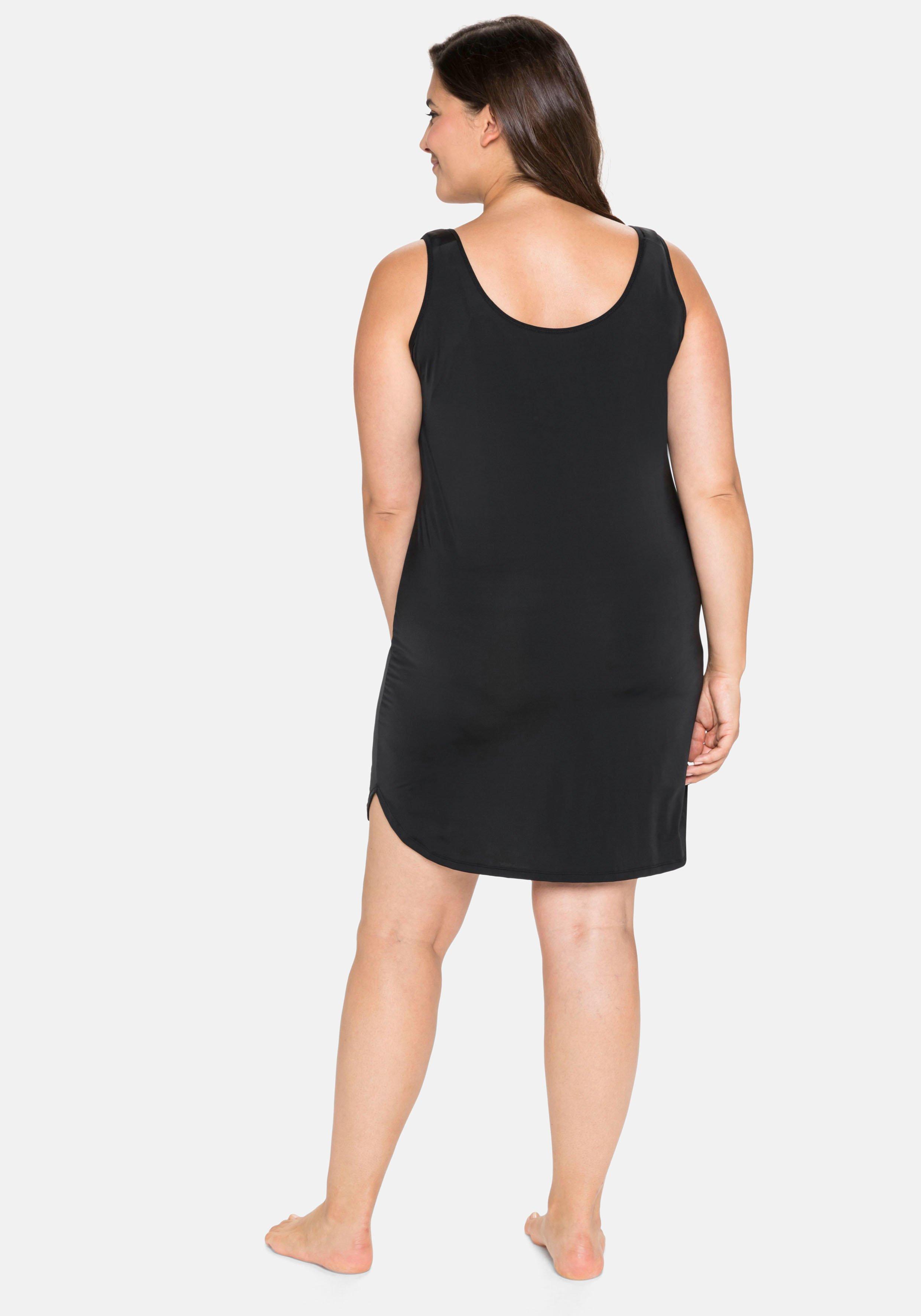 Unterkleid mit gerundetem Saum, elastische Qualität