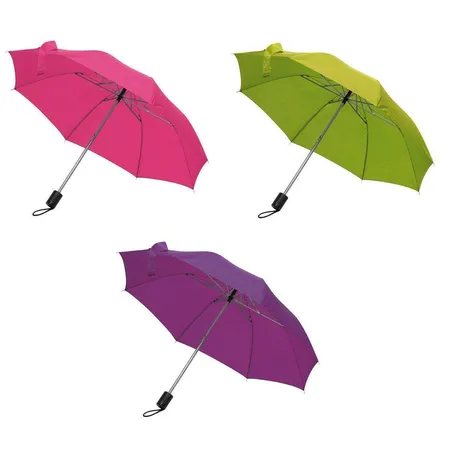 Macma Taschen-Regenschirm mit Schutzhülle, 3 Stück je 1x in pink, lila und apfelgrün