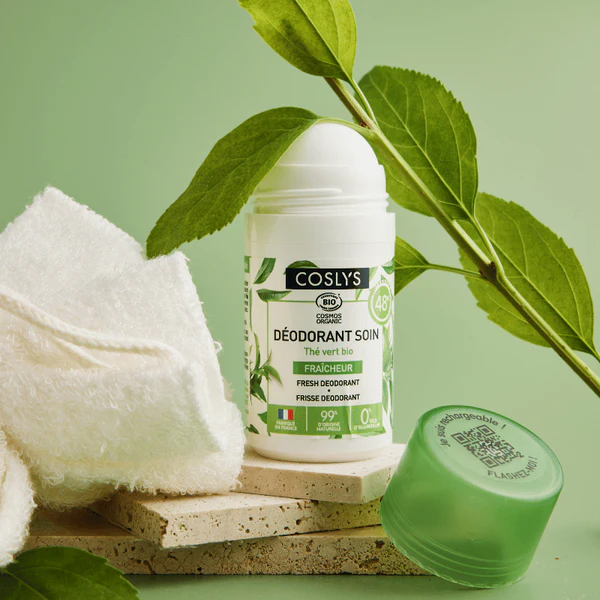 Coslys Déodorant Soin Fraîcheur Rechargeable - Thé vert - 50 ml