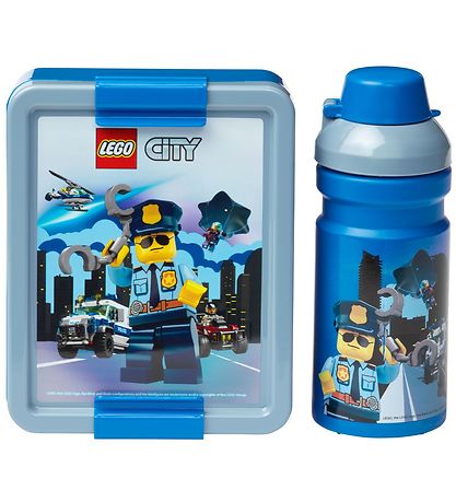 LEGO® Storage Brotdose/Trinkflasche - City - Blau