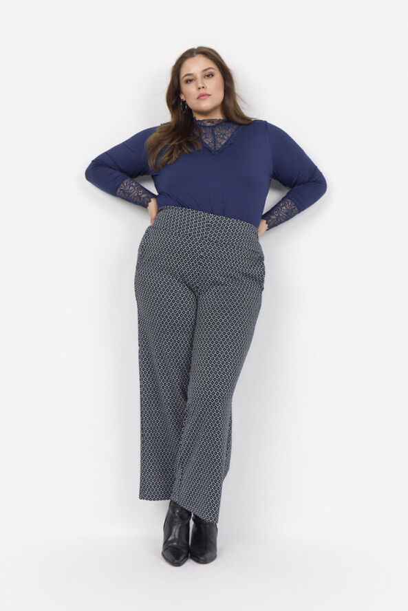 Wasabiconcept Curvy WA-STELLA 8 Bluse Navy blå 6799 blue iris