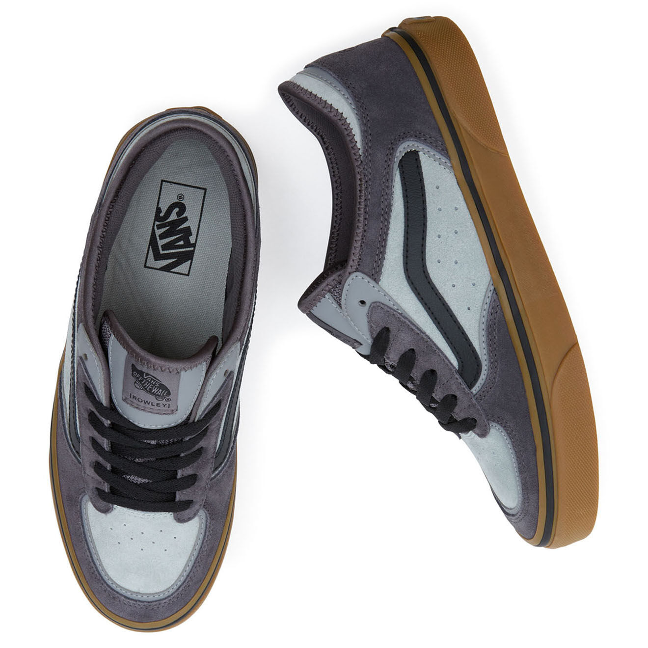 Vans Baskets en Velours de Cuir Rowley Classic anthracite