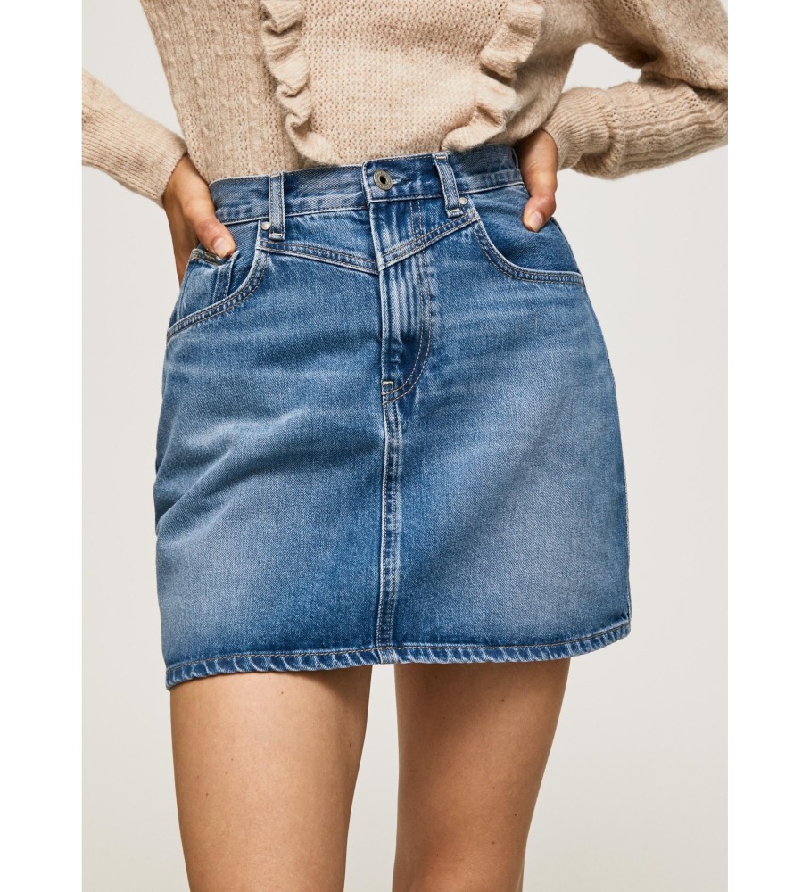 Saia Rachel da Pepe Jeans, azul escuro