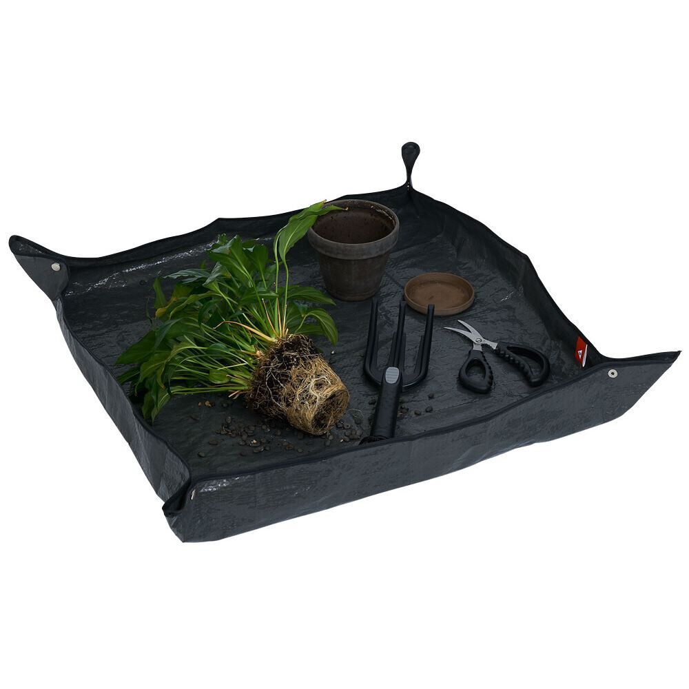 Tapis de rempotage en plastique gris 65x65cm