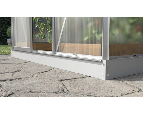 Vitavia Comet 3800 kas, 4 mm dubbelwandige polycarbonaat panelen, inclusief fundering, 195x195 cm, geanodiseerd aluminium