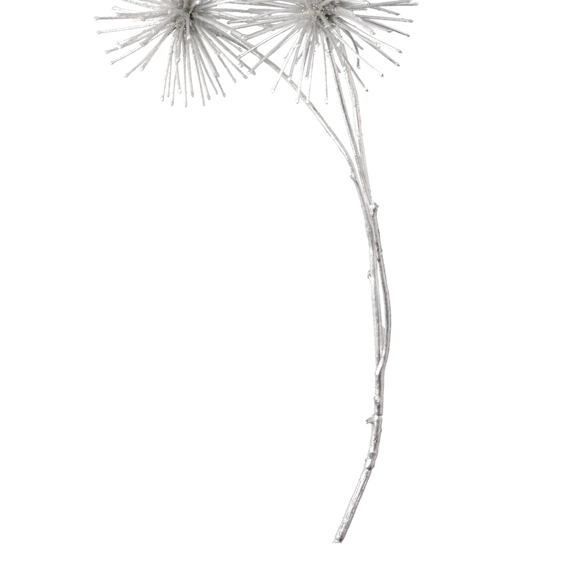 Kunstblume glitzernd silber