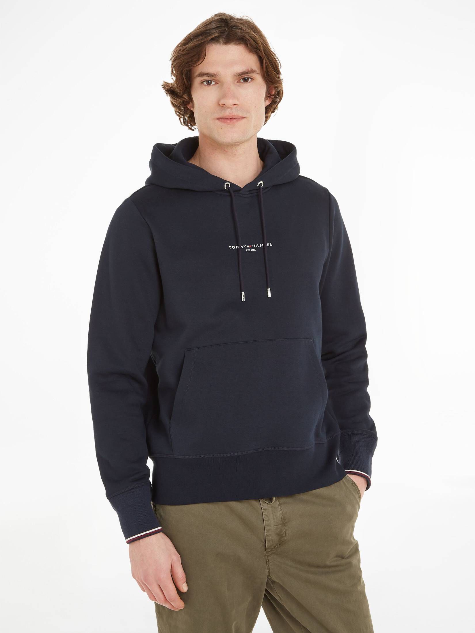 Tommy Hilfiger| Herren Hoodie LOGO mit Bio-Baumwolle Regular Fit