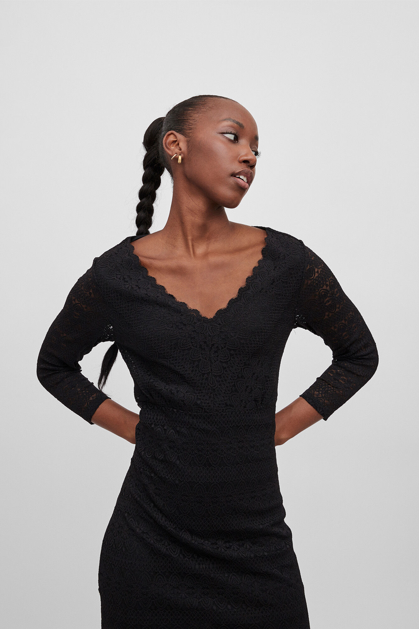 Vestido Villa Lace - Preto