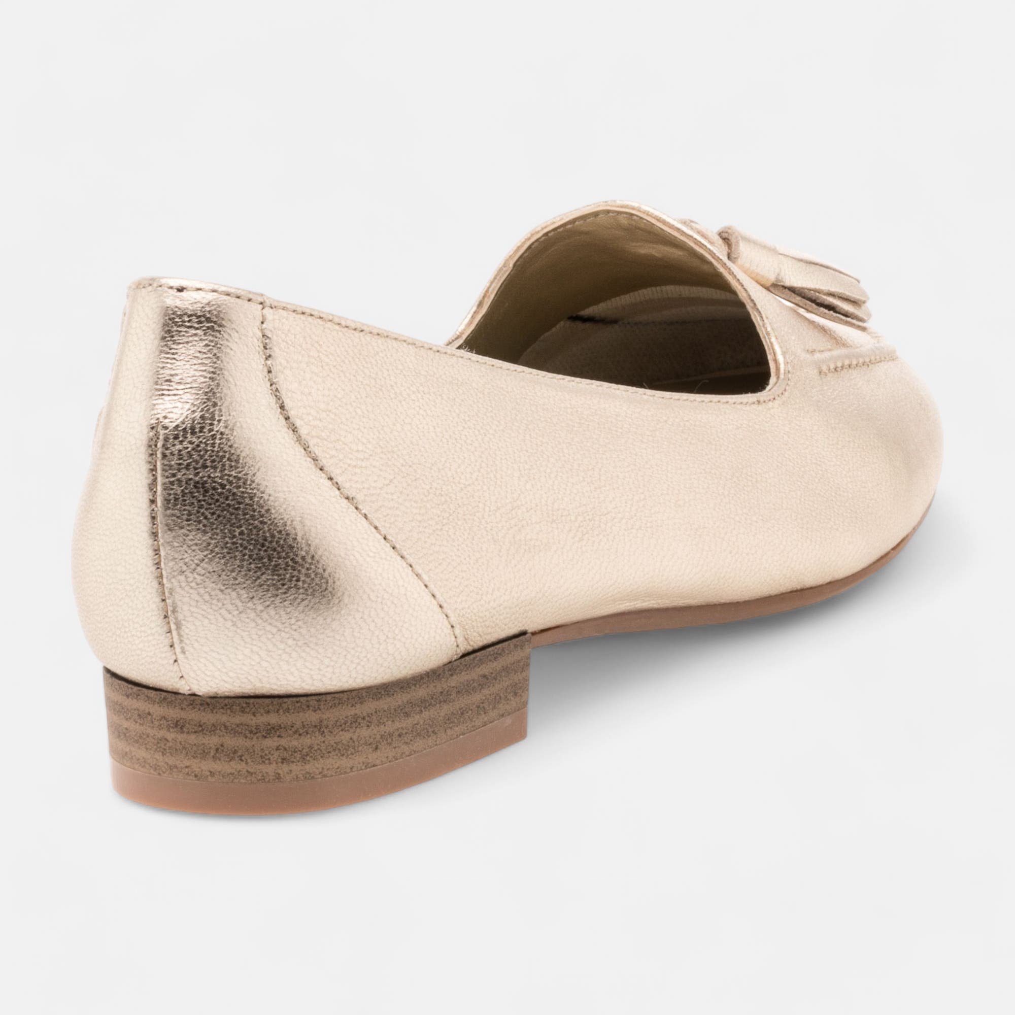 Mocassins Femme en cuir or