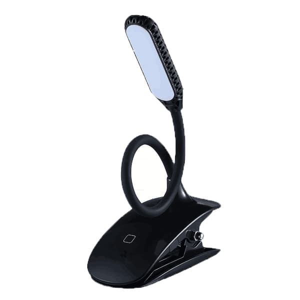 INF Boklampe - LED Clip-on Lampe for Lesing & Studering Sort
