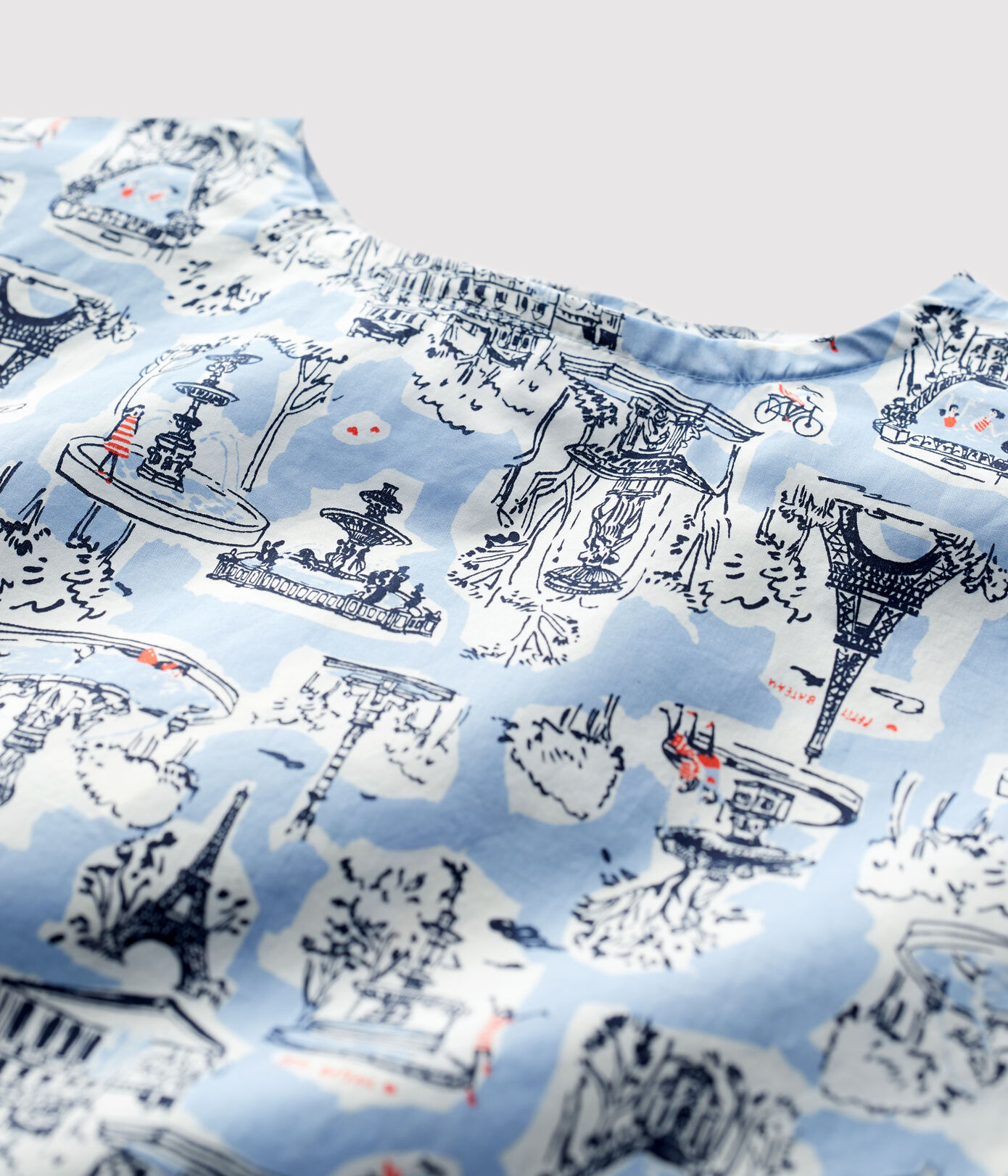Blouse manches courtes à imprimé enfant fille