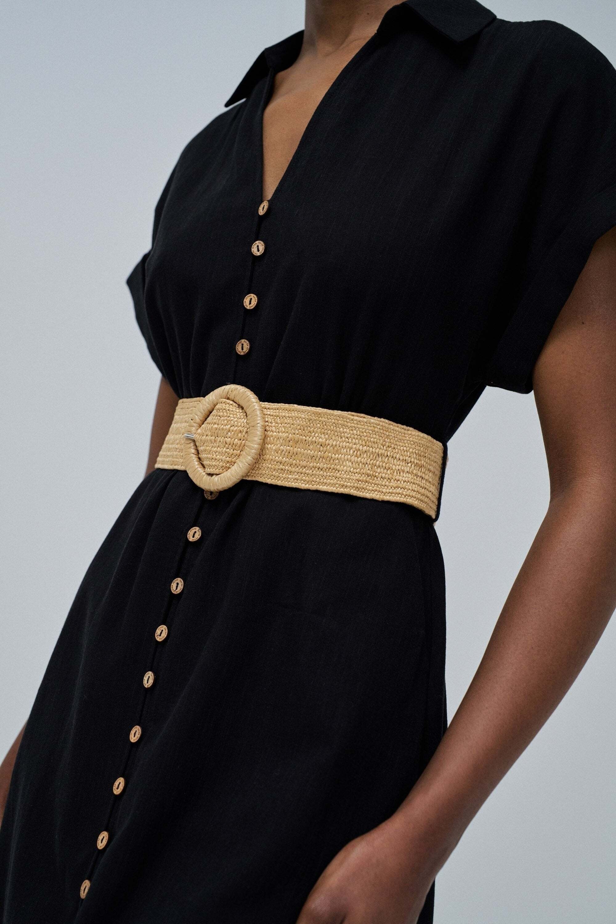 Salsa Midikleid »Salsa Jeans Midikleid Linen Shirt Dress With Front Buttoned Belt«
