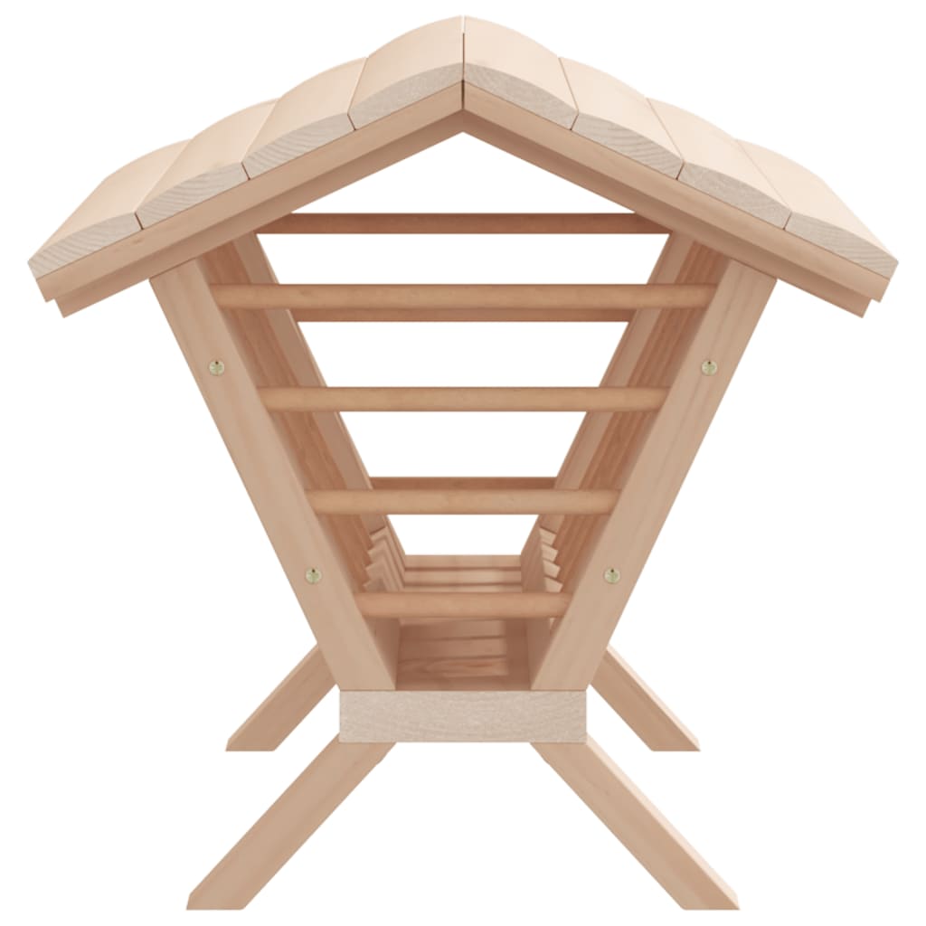 Mangeoire à foin pour lapins 44x33x33 cm bois massif de sapin