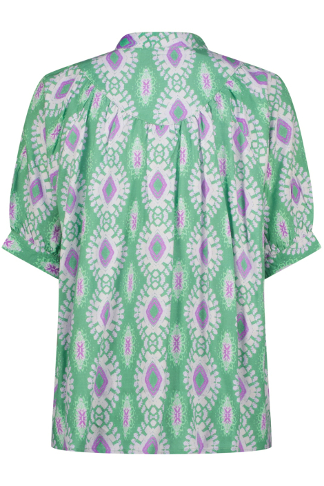Raizzed groene dames blouse