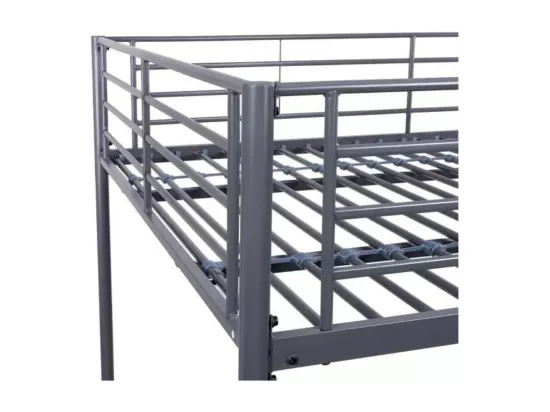 Lit superposé métal 140x190 Big Boss-Couleur Gris foncé
