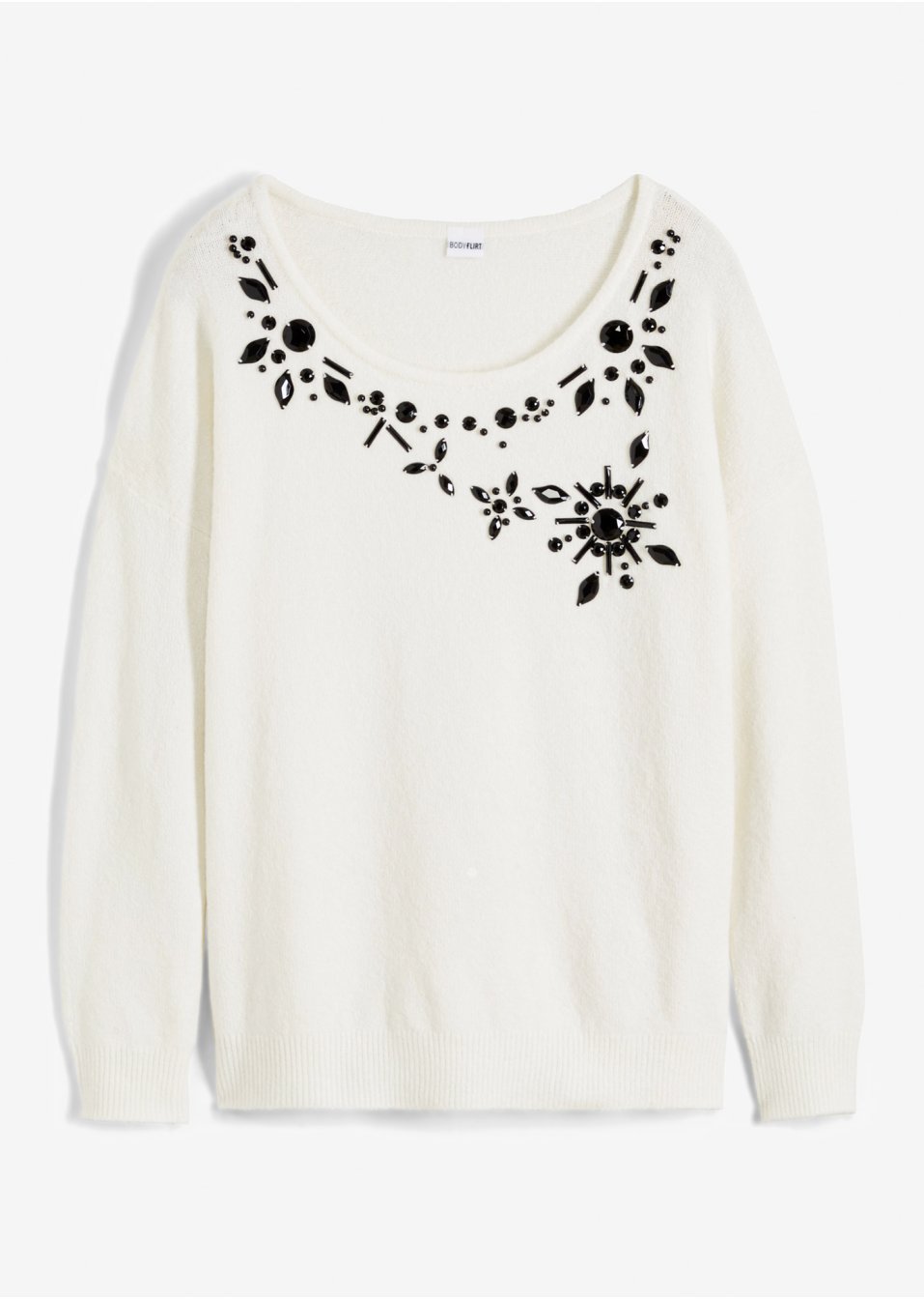 Pull avec pierres décoratives