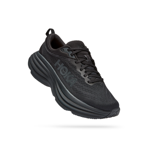 Hoka Bondi 8 Sneakers, Black/Black, 39 1/3