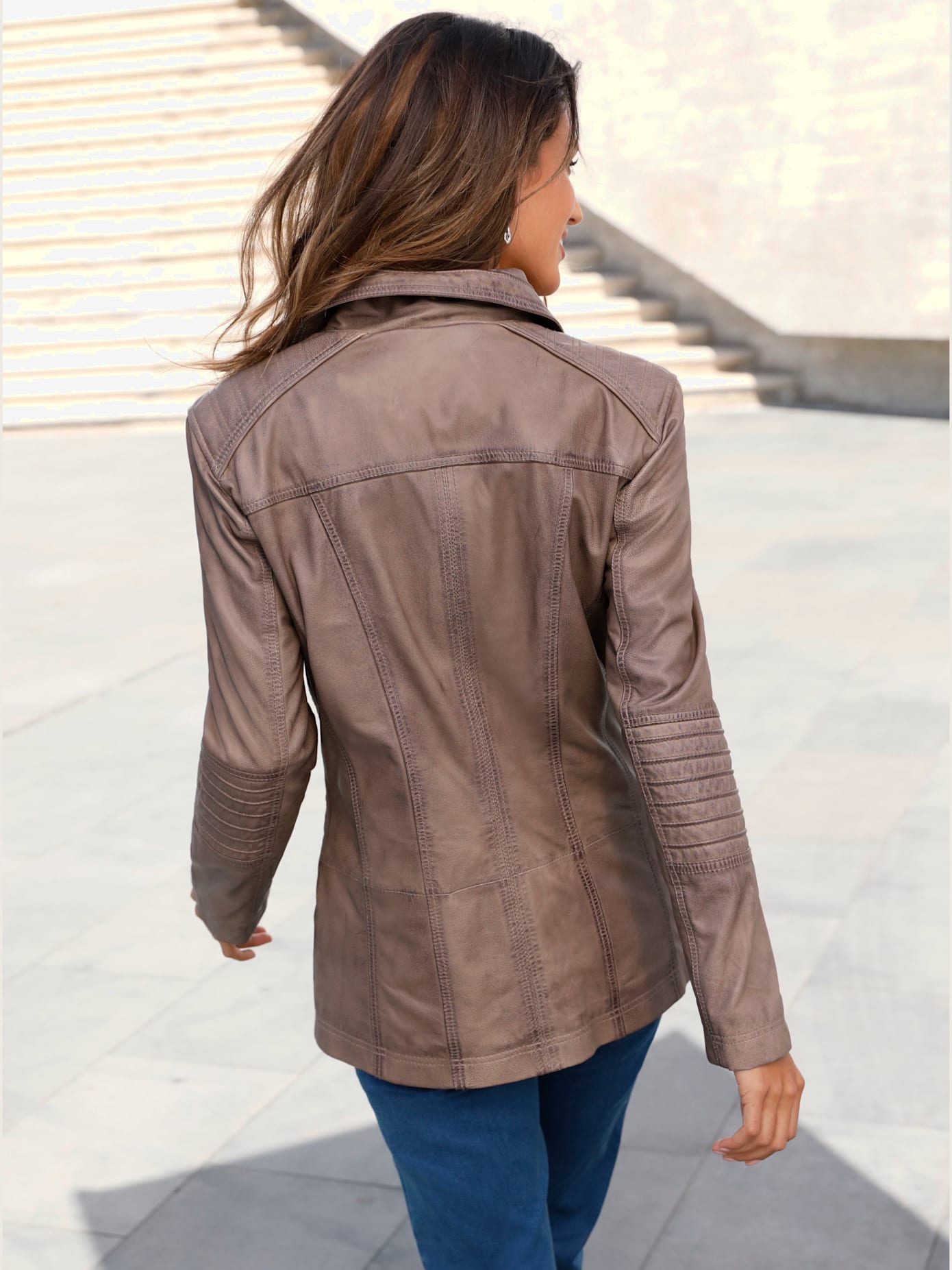 Veste en cuir cuir agneau nappa