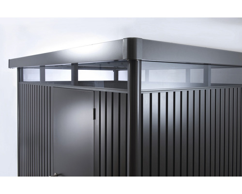 Biohort HighLine H5 tuinhuis met standaard deur, 275 x 315 cm, donkergrijs metallic