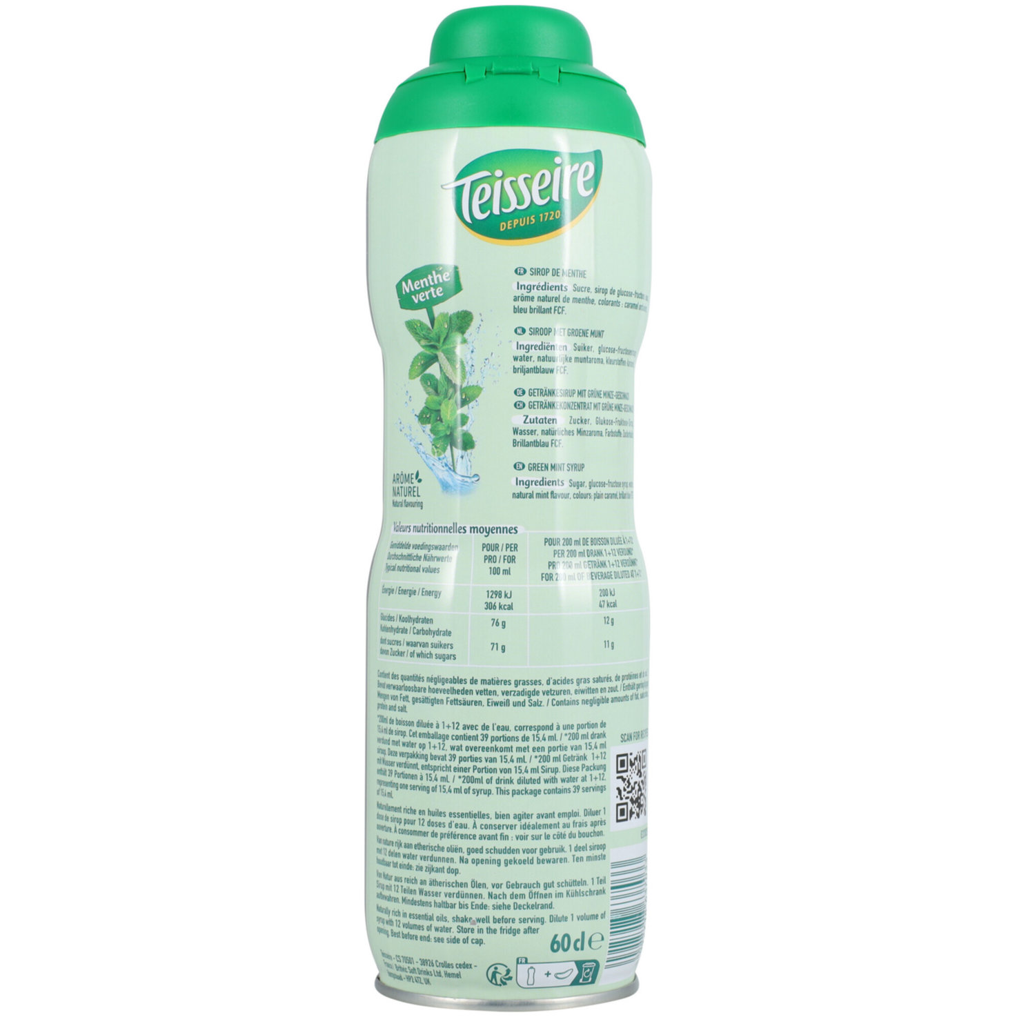 Teisseire Grüne Minze-Sirup -60cl