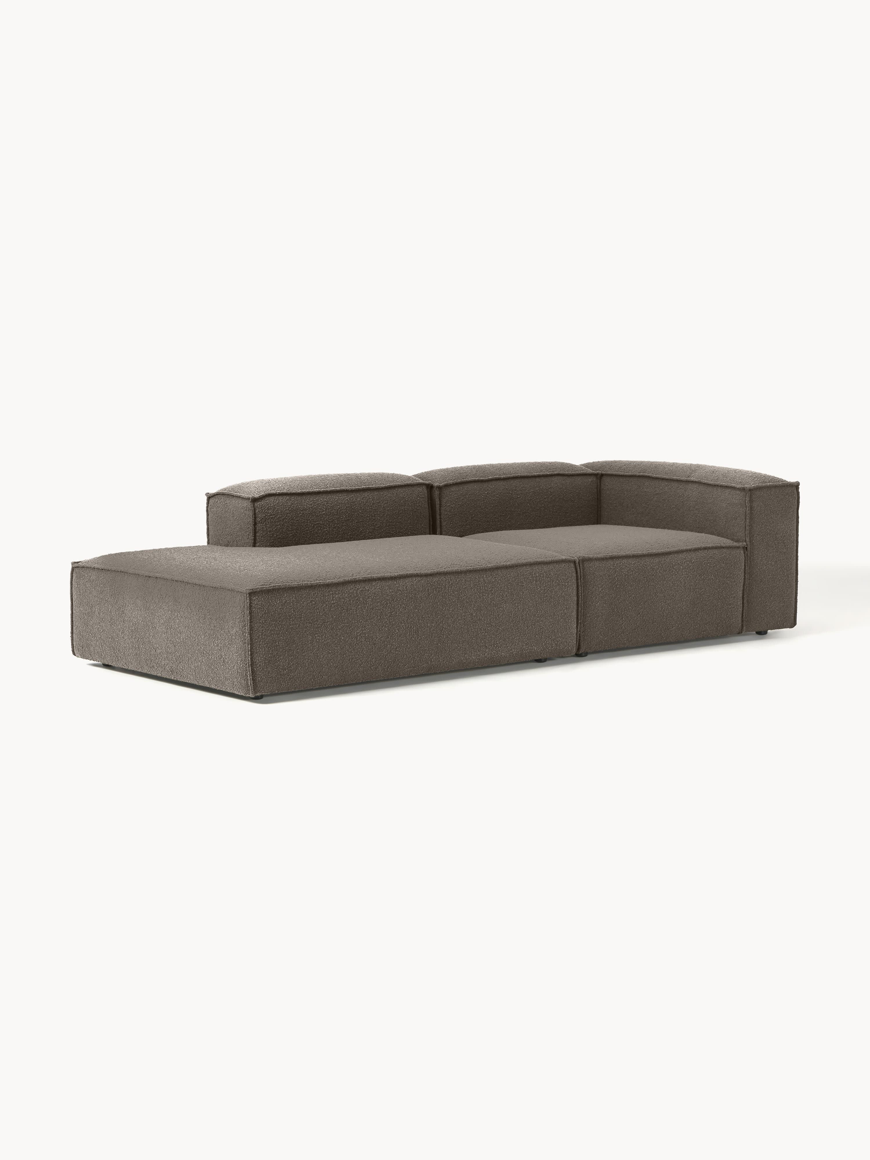 Modulaire chaise longue Lennon uit bouclé