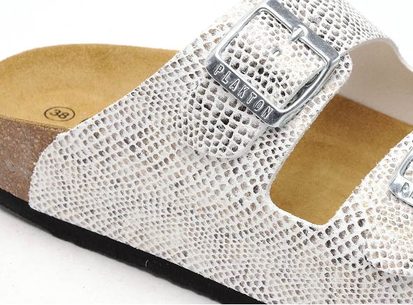 Plakton mules et sabots plats femme cp beta 340010 blanc