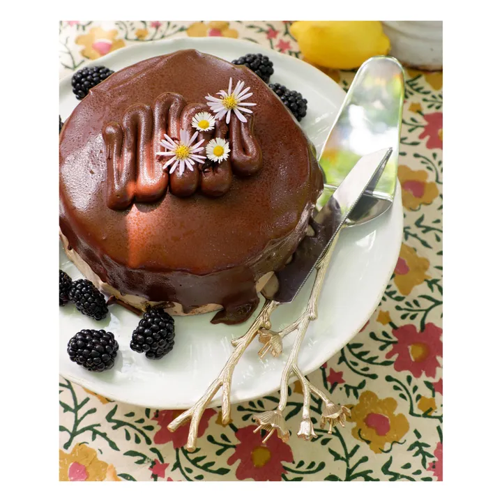 Doing Goods Coffret couverts à dessert Ava Blossom - Set de 2 | Gold